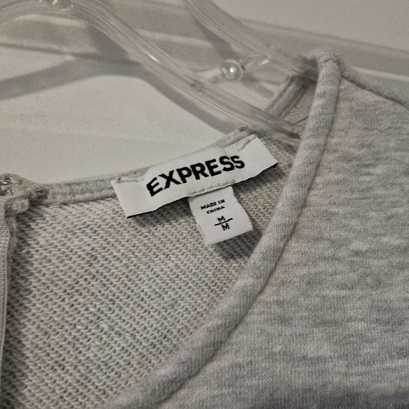 Gray Puff Sleeve Dress - Picture 2 of 3